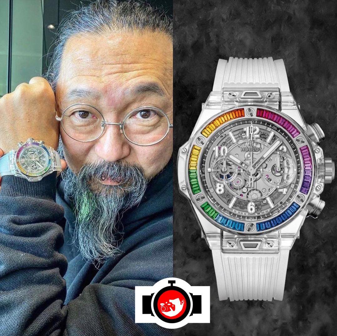 artist Takashi Murakami spotted wearing a Hublot 411.JX.4803.RT.4099