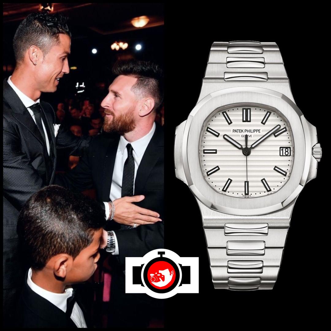 footballer Lionel Messi spotted wearing a Patek Philippe 5711/1A-011