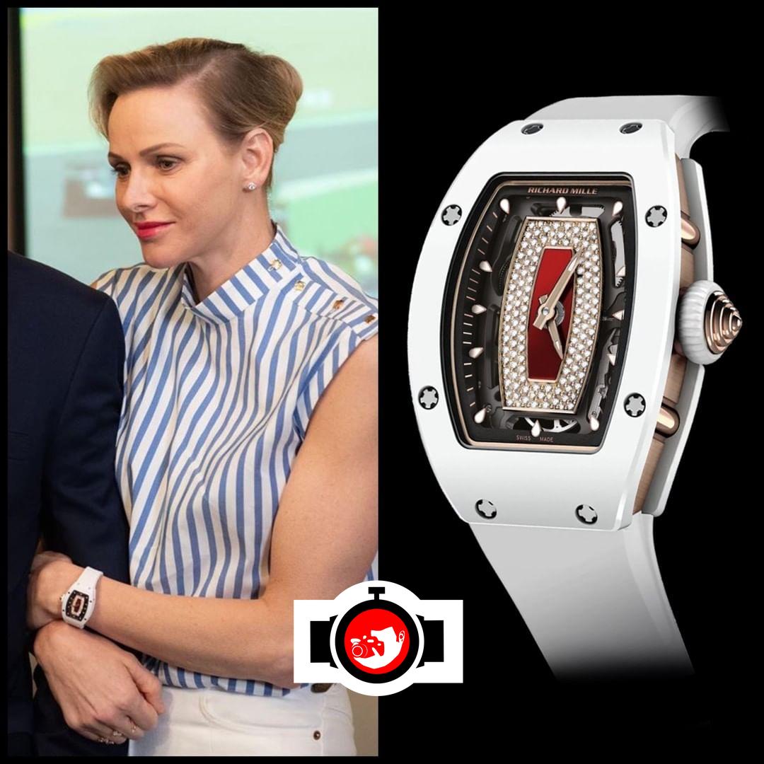 royal Charlène Wittstock spotted wearing a Richard Mille RM-07-01