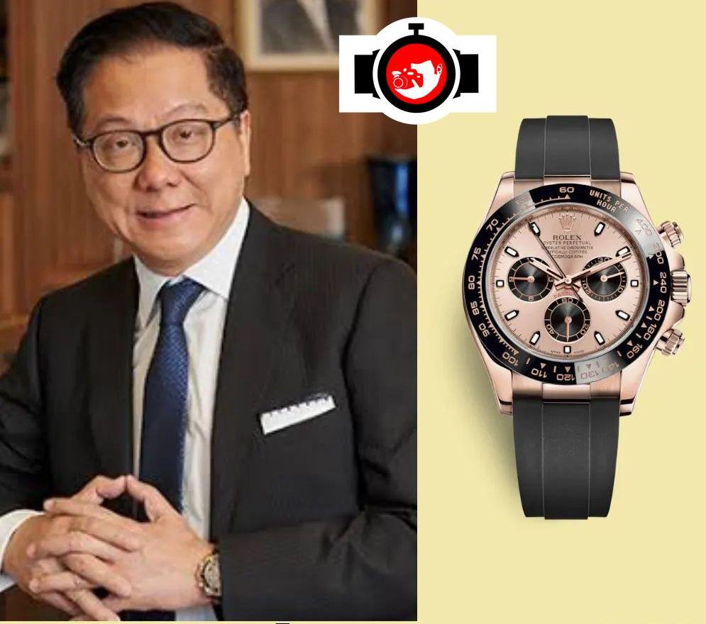 business man Andrew Tan spotted wearing a Rolex 116515