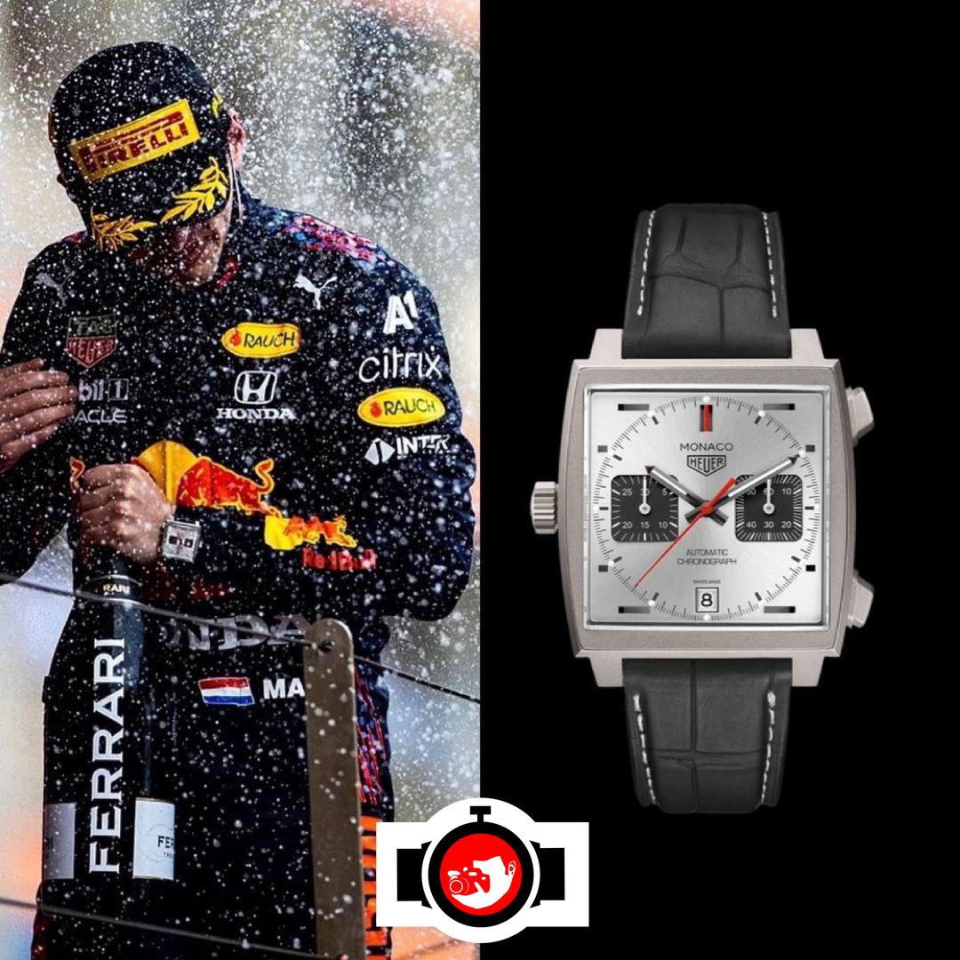 pilot Max Verstappen spotted wearing a Tag Heuer 
