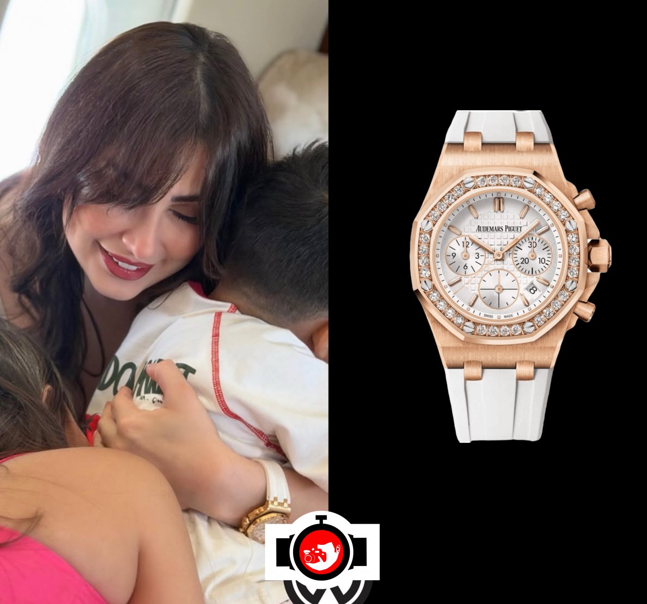 television presenter Rua Al-Sabban spotted wearing a Audemars Piguet 26315OR.ZZ.D088CR.01