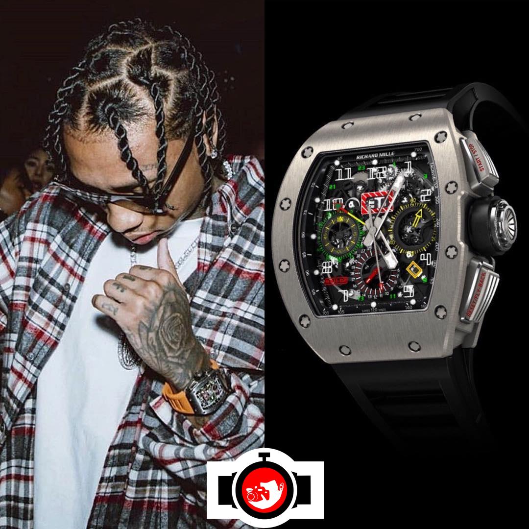 rapper Tyga spotted wearing a Richard Mille RM 11-02