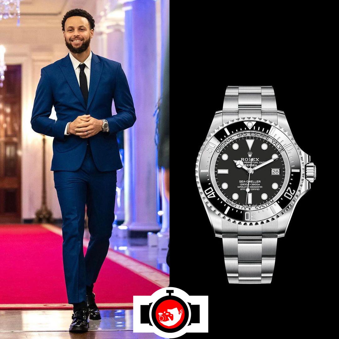 basketball player Stephen Curry spotted wearing a Rolex 126660