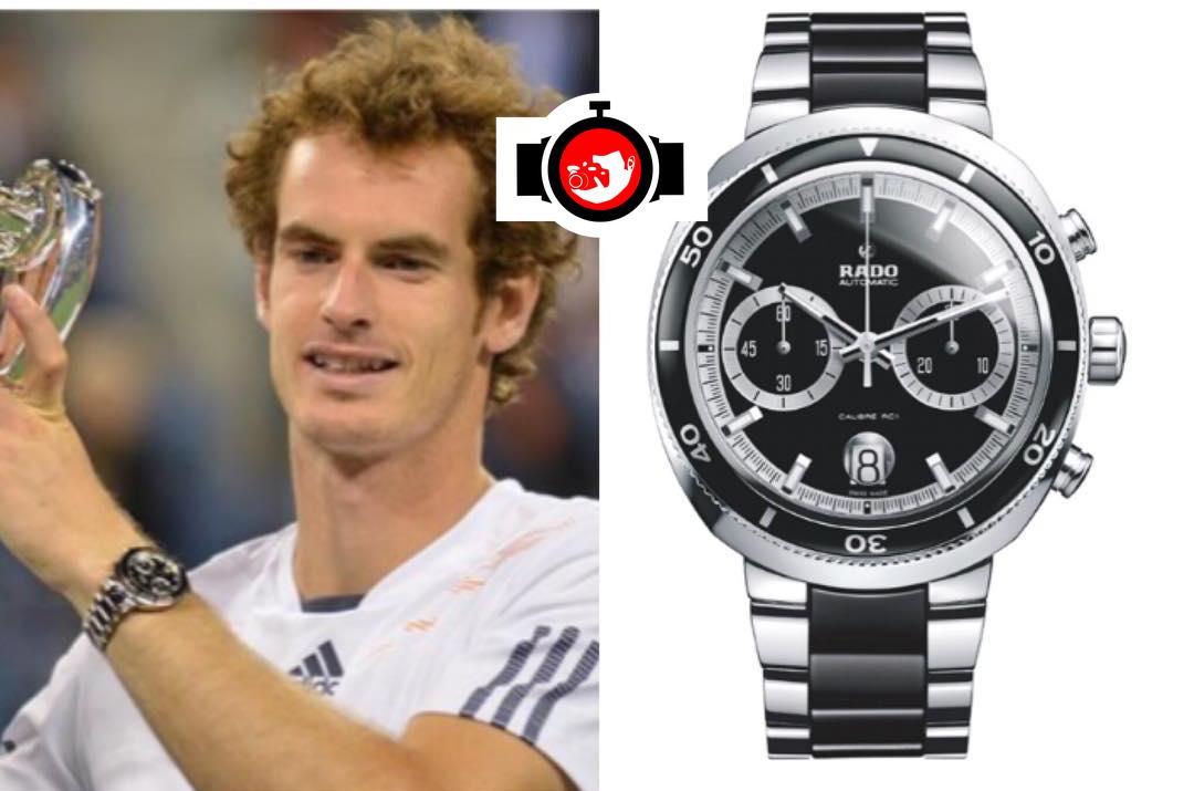 tennis player Andy Murray spotted wearing a Rado R15965152