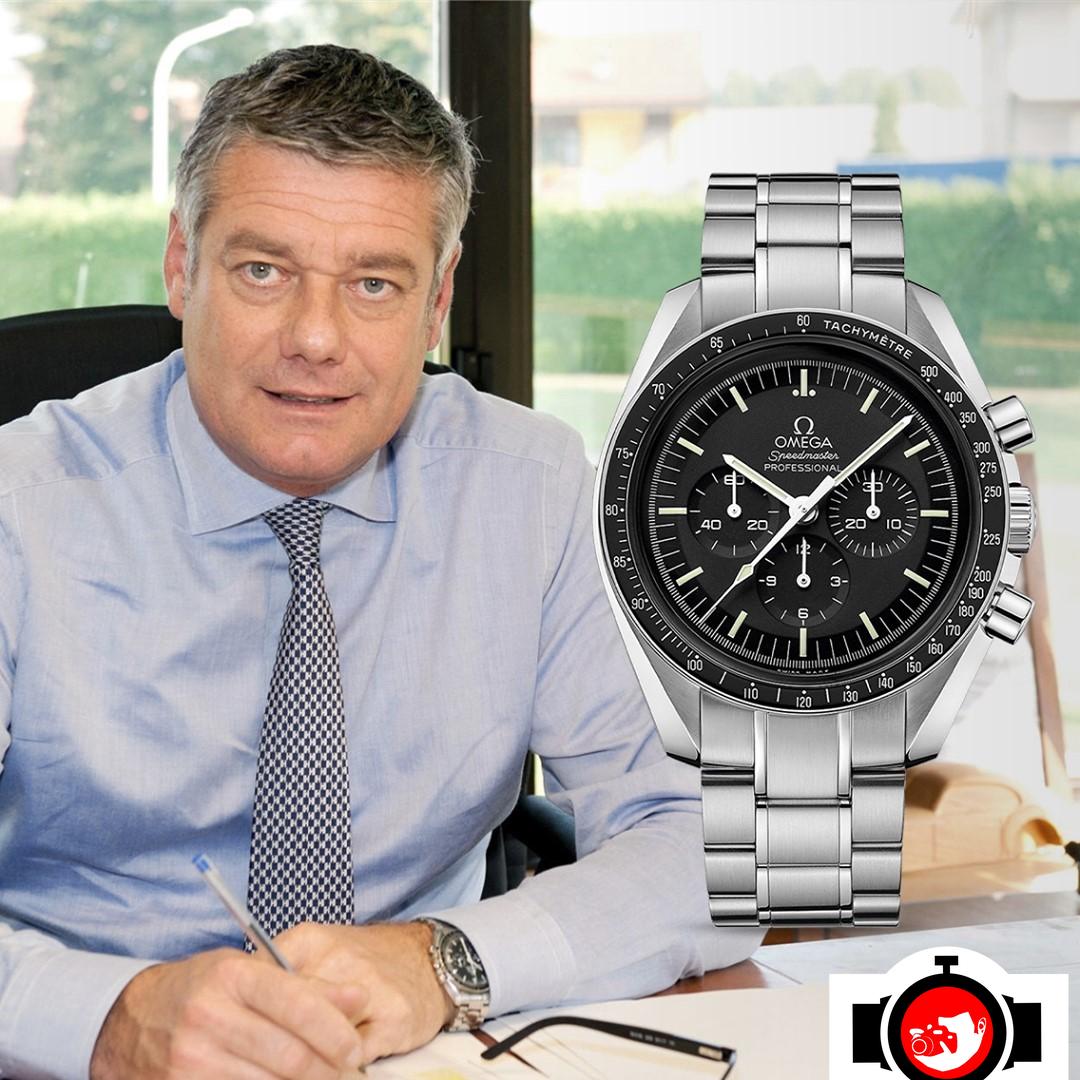 business man Paolo Pininfarina spotted wearing a Omega 3570.50.00