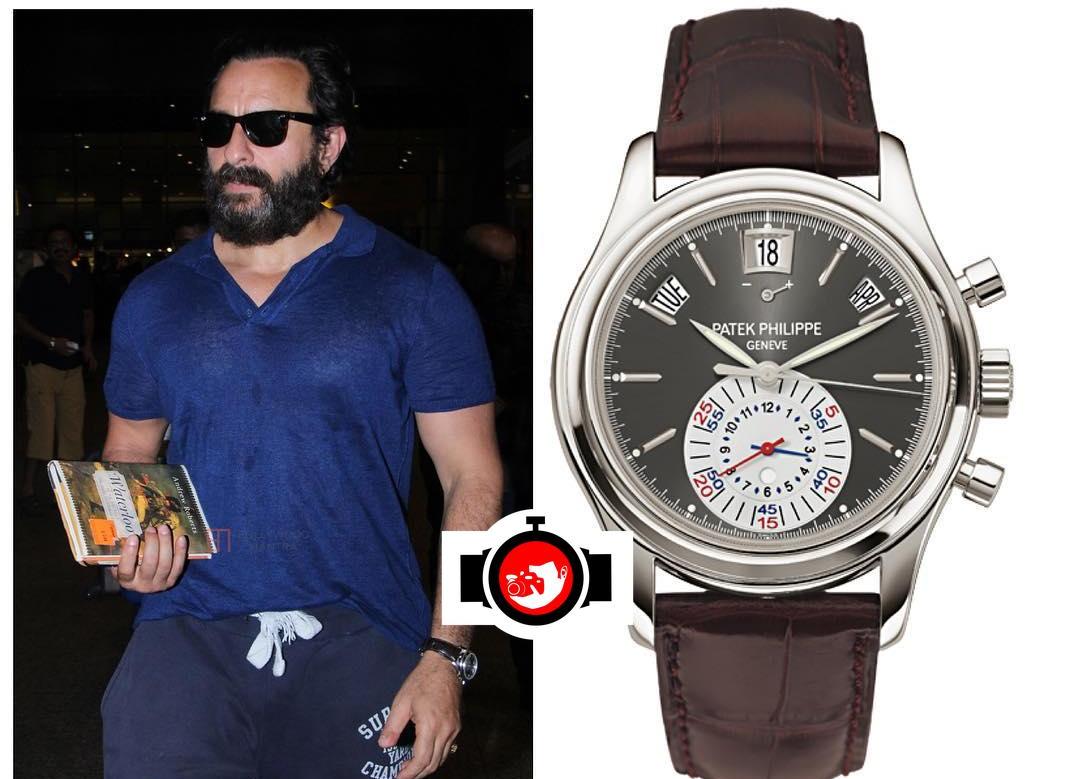 actor Saif Ali Khan spotted wearing a Patek Philippe 5960P