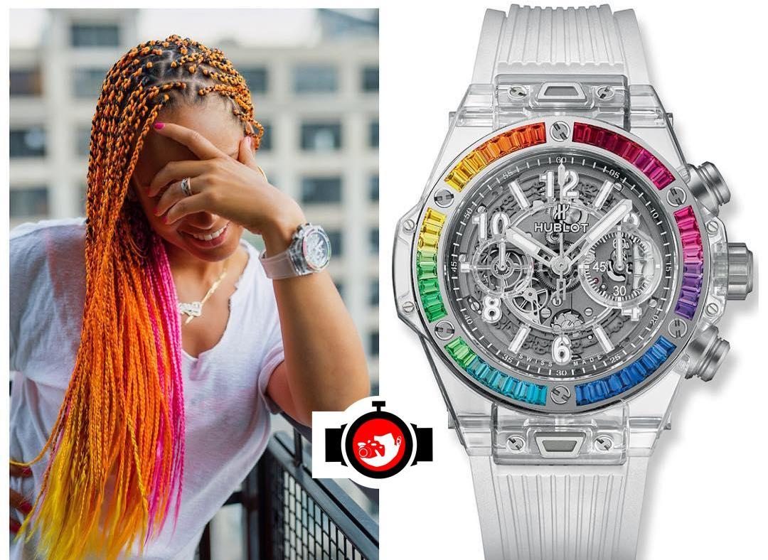 Alicia Keys's Dazzling Timepiece - The Sapphire Hublot Big Bang Unico Rainbow