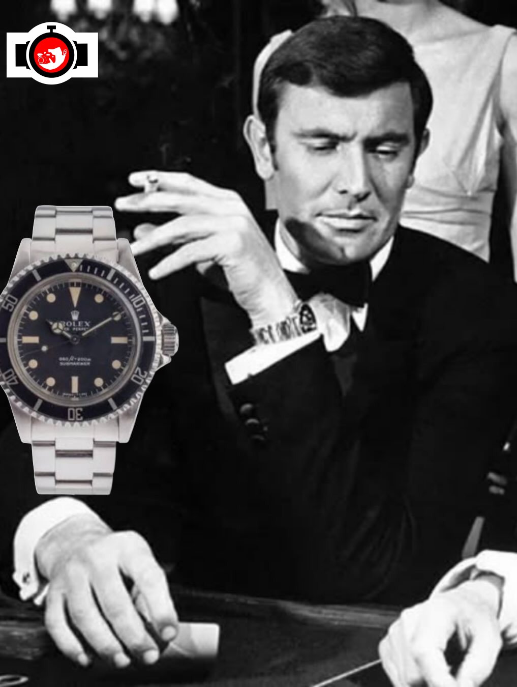 actor George Lazenby spotted wearing a Rolex 6238