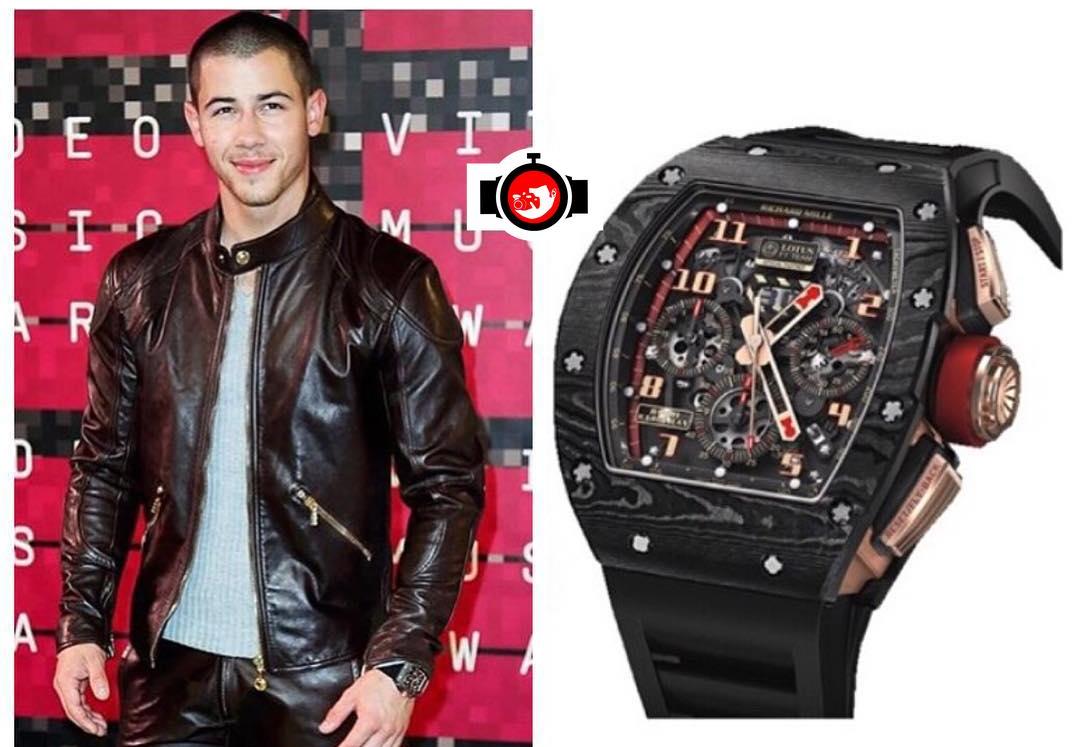 singer Nick Jonas spotted wearing a Richard Mille RM11-NTPT