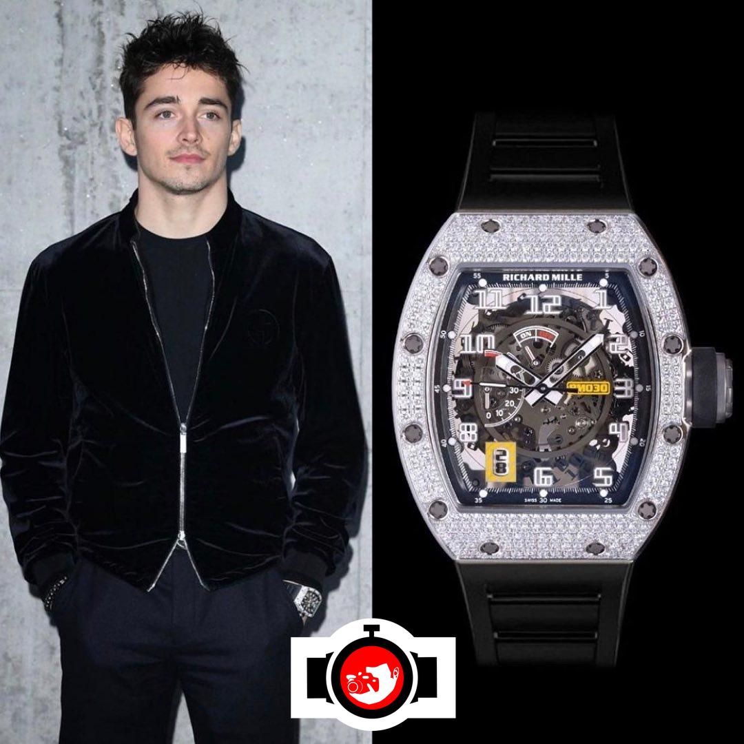 pilot Charles Leclerc spotted wearing a Richard Mille RM 030