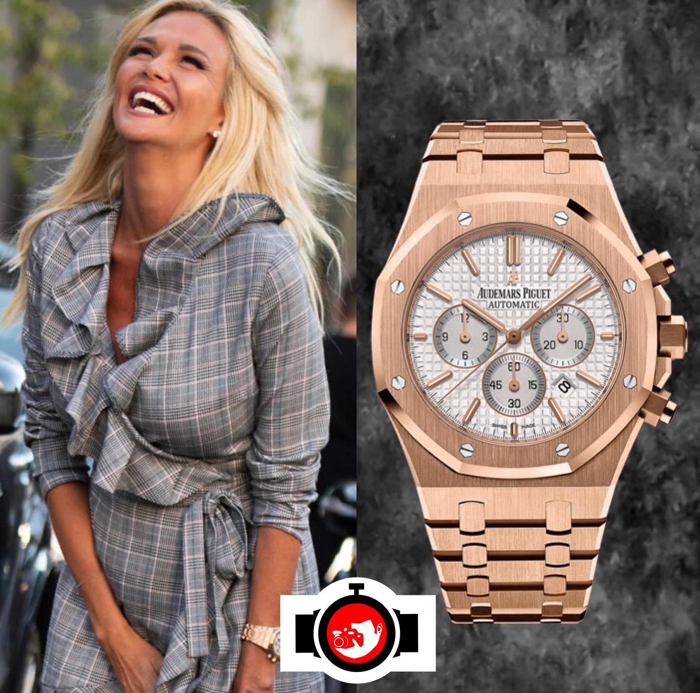 model Victoria Lopyreva spotted wearing a Audemars Piguet 26320OR