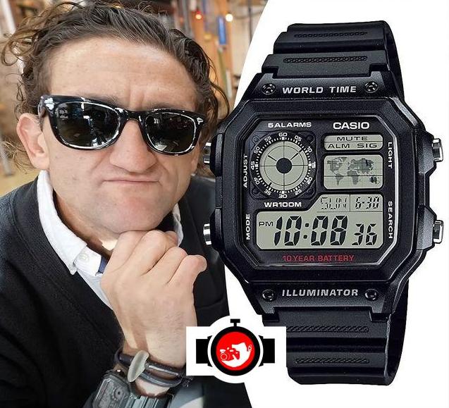 youtuber Casey Neistat spotted wearing a Casio AE1200