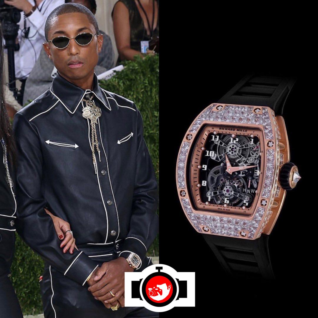 singer Pharrell William spotted wearing a Richard Mille RM 17-01