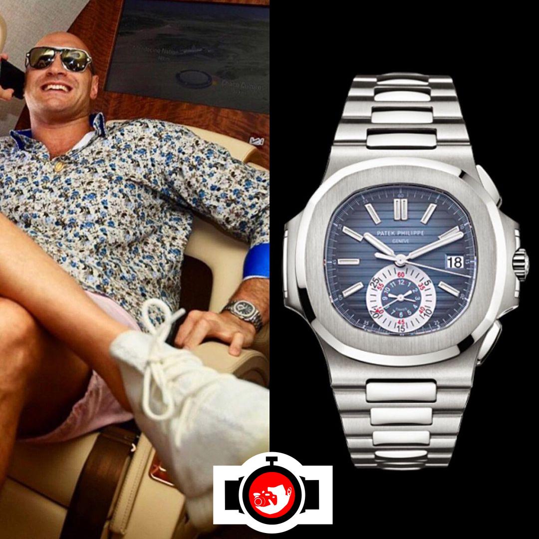 boxer Tyson Fury spotted wearing a Patek Philippe 5980/1A