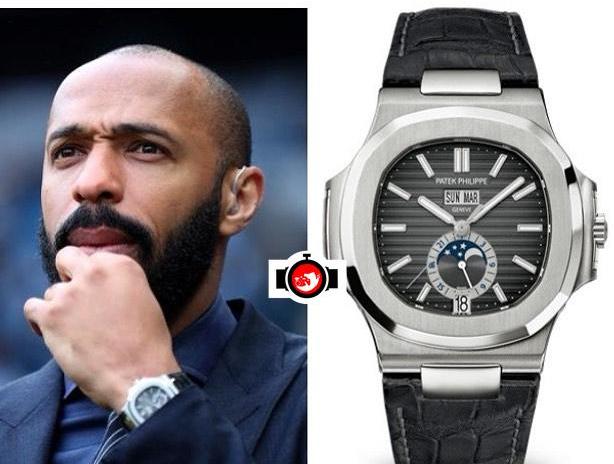 footballer Thierry Henry spotted wearing a Patek Philippe 5726A