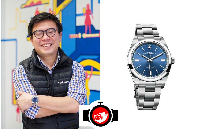 business man Tim Fung spotted wearing a Rolex 
