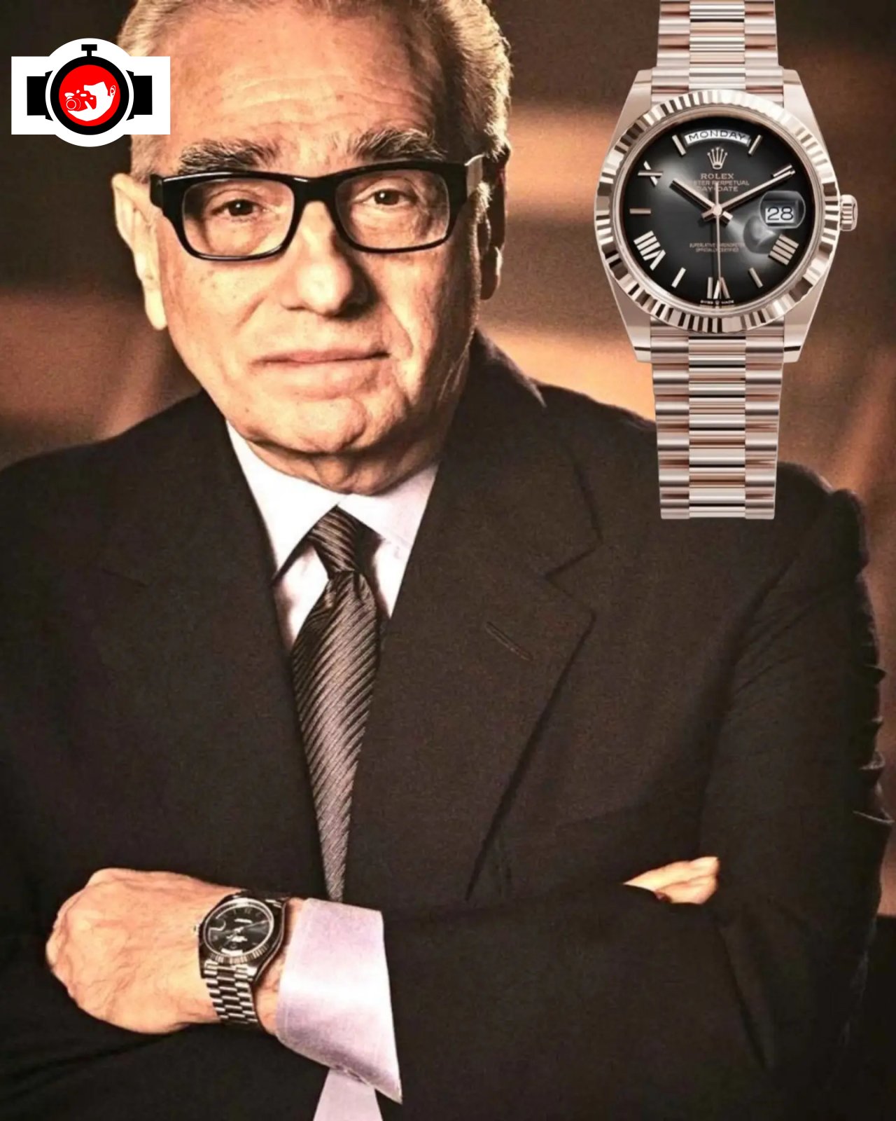 film director Martin Scorsese spotted wearing a Rolex 118239