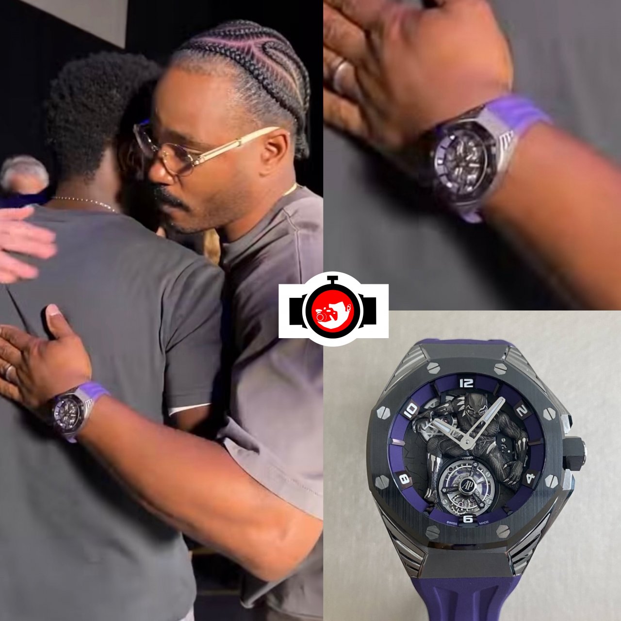film director Ryan Coogler spotted wearing a Audemars Piguet 26620IO