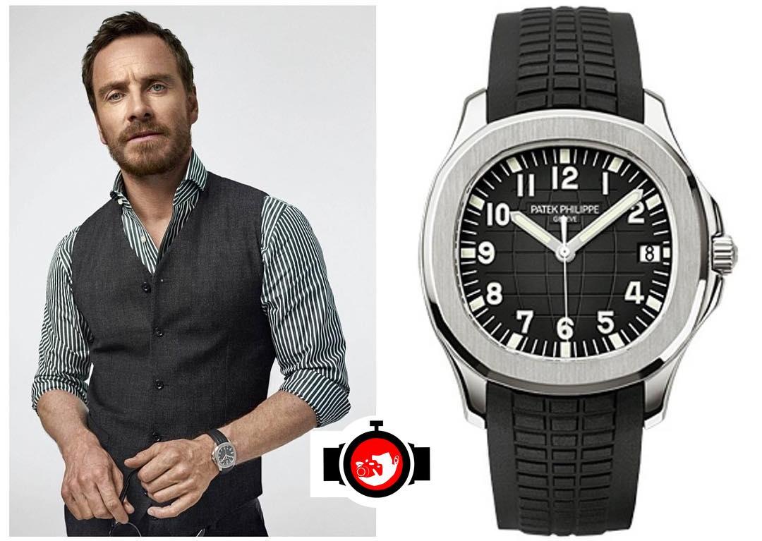 actor Michael Fassbender spotted wearing a Patek Philippe 5167A