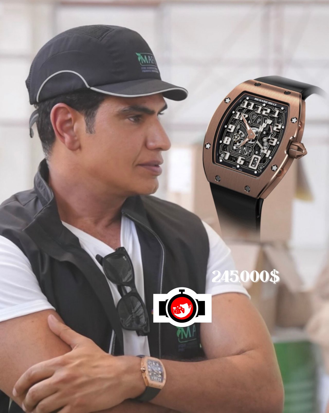 entrepreneur Ahmed Abou Hashima spotted wearing a Richard Mille RM 67-01