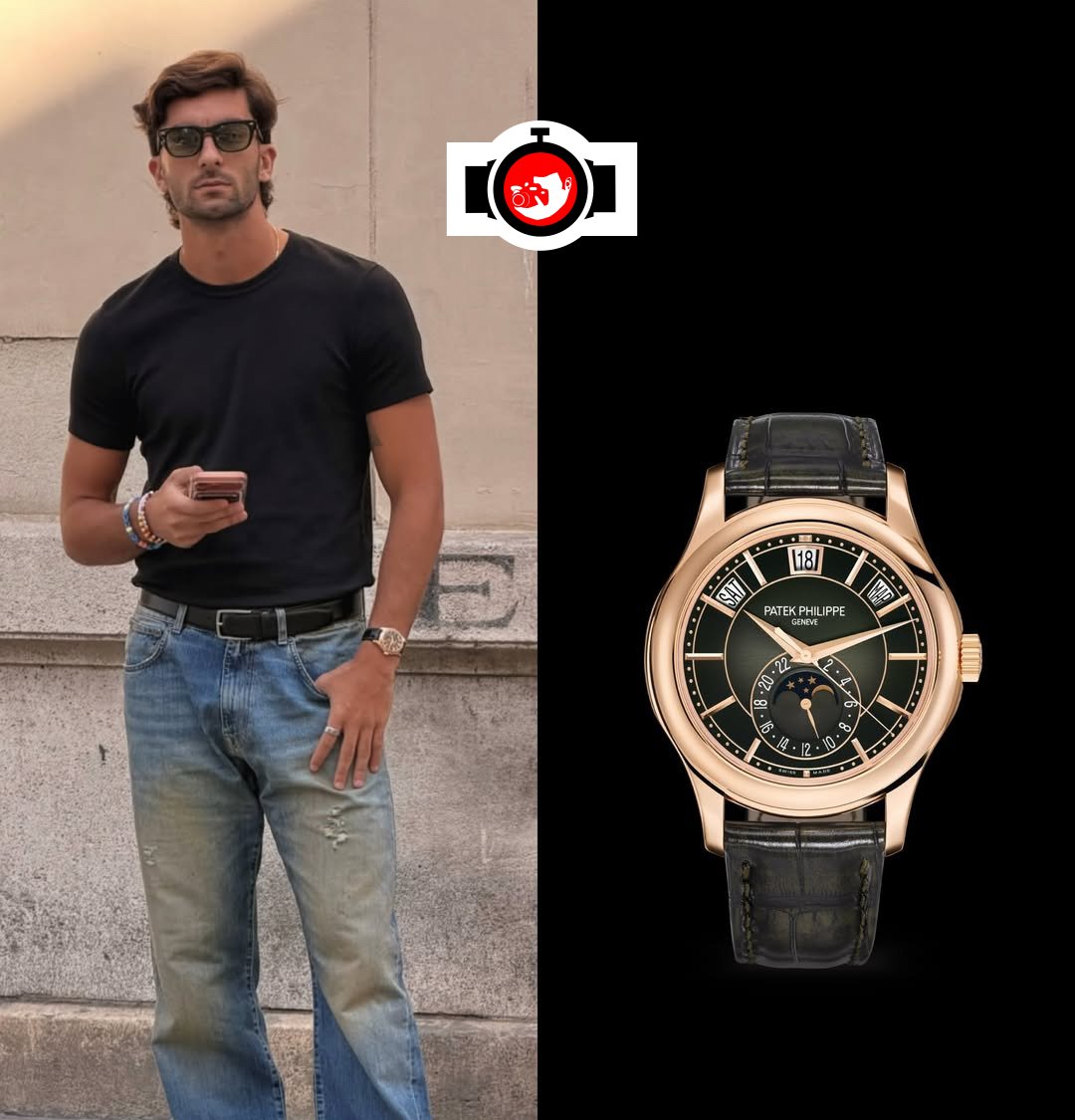 footballer Ferran Torres spotted wearing a Patek Philippe 5205R