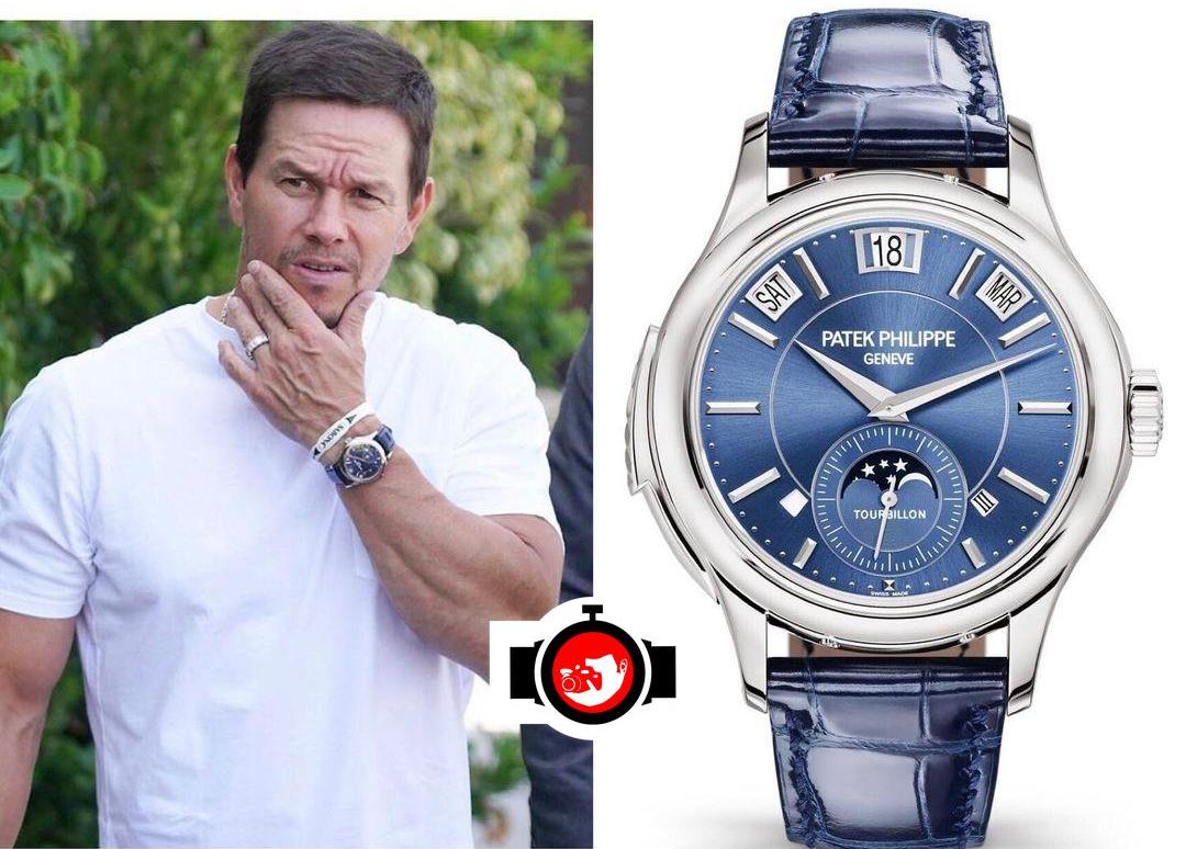 actor Mark Wahlberg spotted wearing a Patek Philippe 5207G