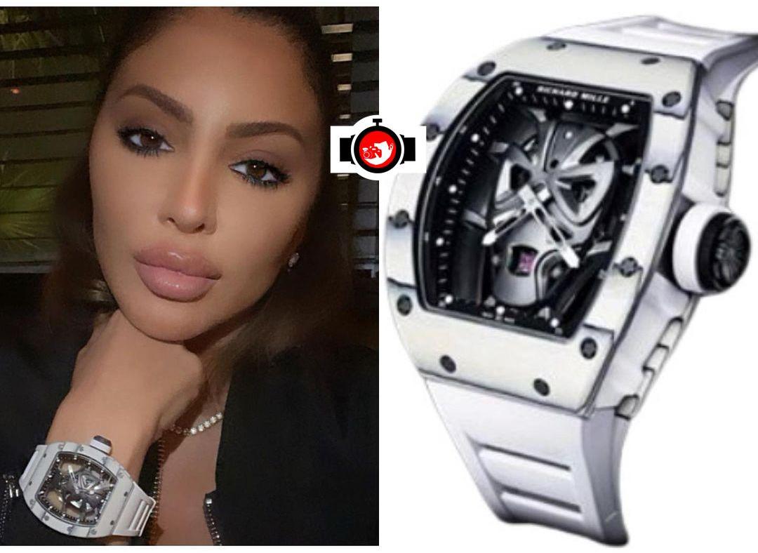 actor Larsa Pippen spotted wearing a Richard Mille RM52-06