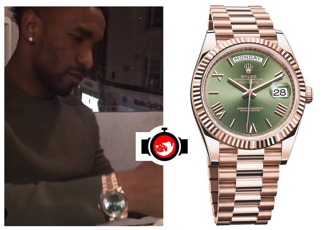 footballer Jermaine Defoe spotted wearing a Rolex 228235