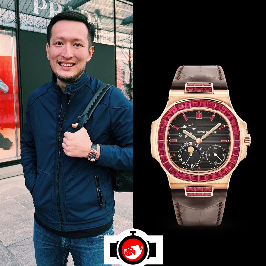 influencer Beibit Alibekov spotted wearing a Patek Philippe 5724/12R