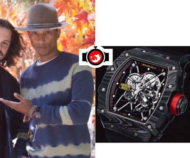 singer Pharrell William spotted wearing a Richard Mille RM35-01