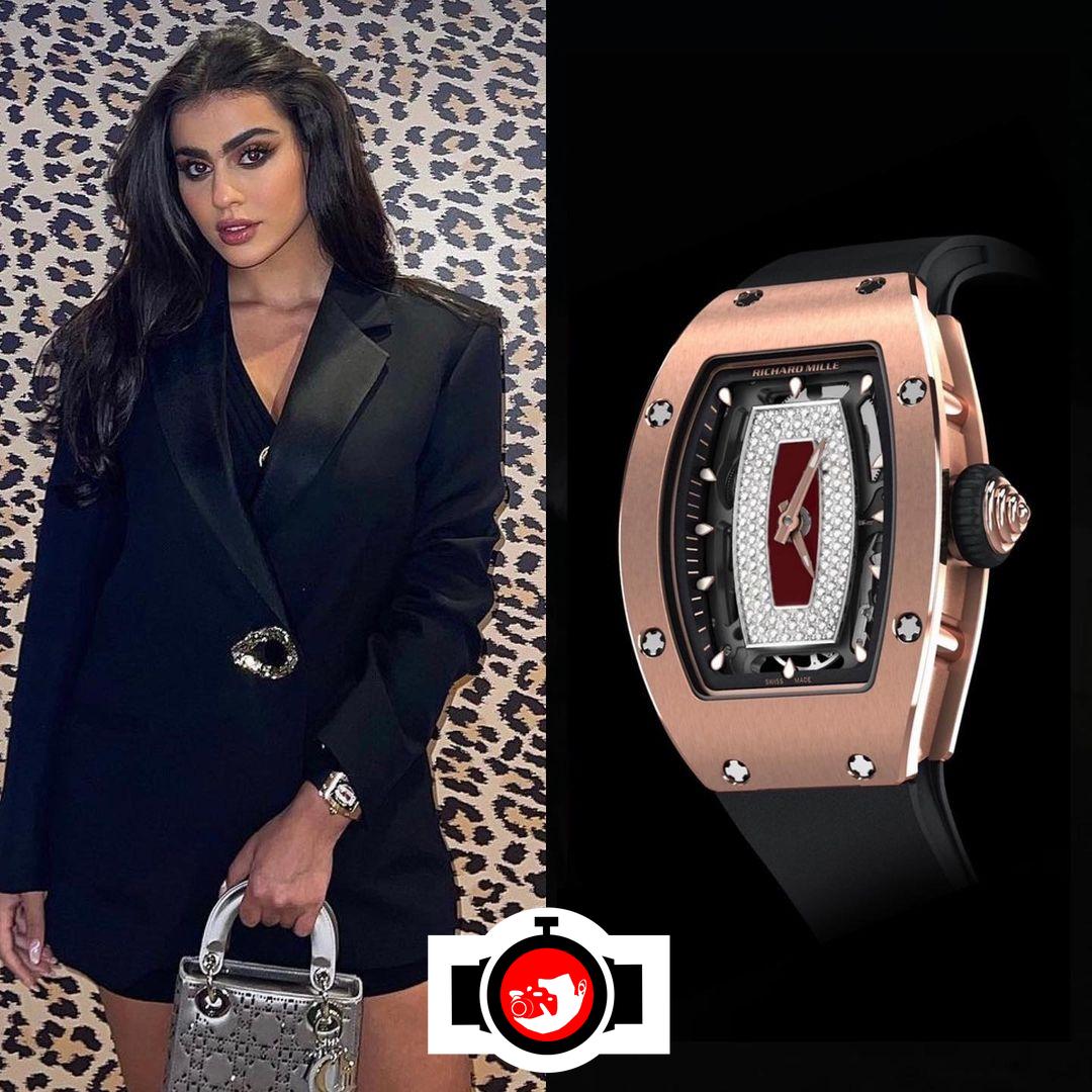 influencer Youmna Khoury spotted wearing a Richard Mille RM-07-01
