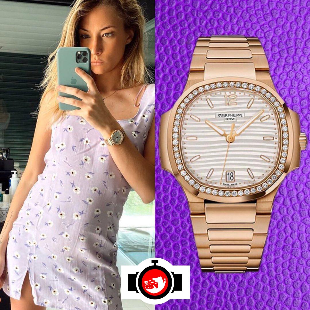 model Alice Campello spotted wearing a Patek Philippe 7118/1200R