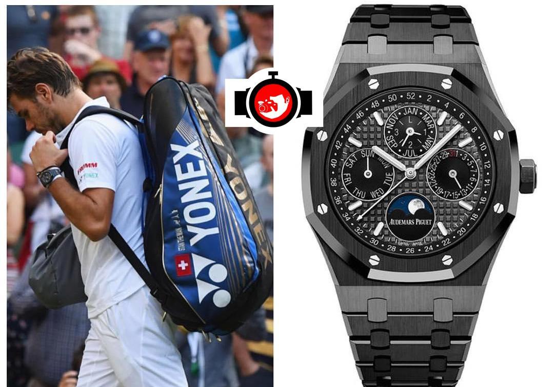 tennis player Stan Wawrinka spotted wearing a Audemars Piguet 26579CE