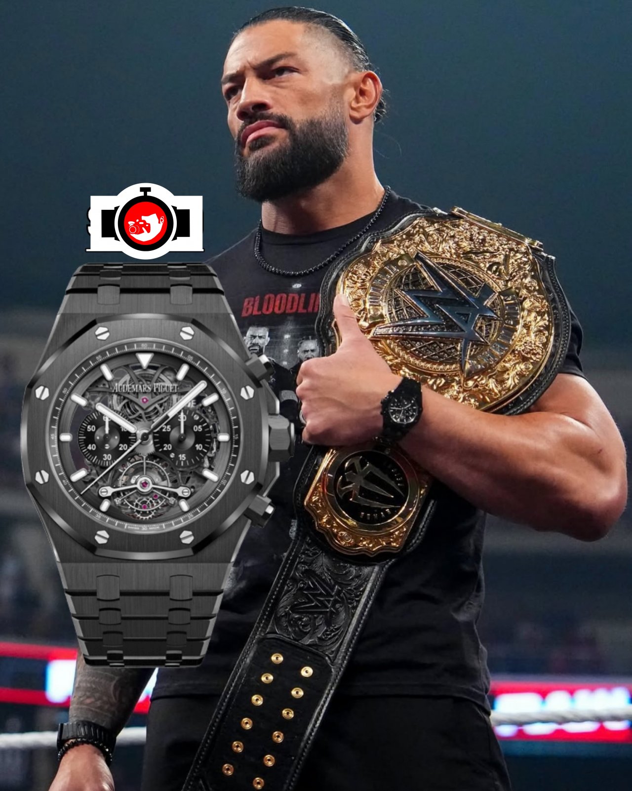 wrestler Roman Reigns spotted wearing a Audemars Piguet 26343CE