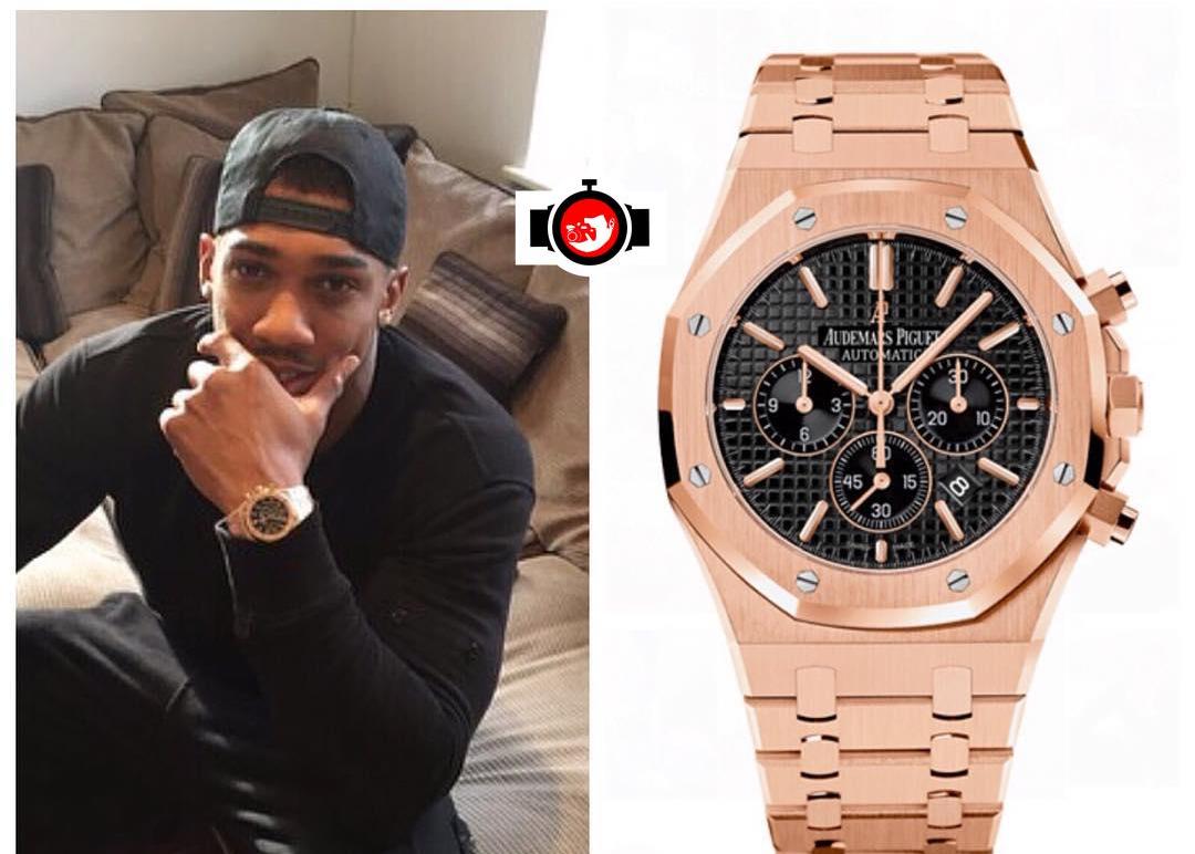 boxer Anthony Joshua spotted wearing a Audemars Piguet 26320OR