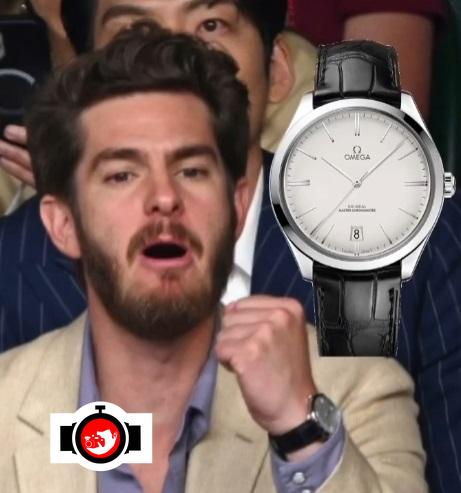 actor Andrew Garfield spotted wearing a Omega 