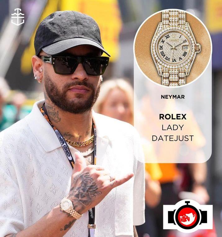 footballer Neymar Jr spotted wearing a Rolex 