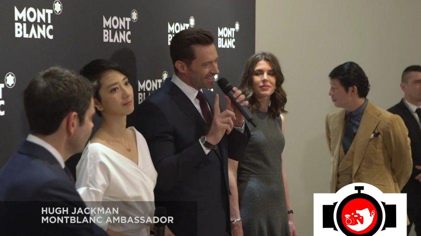 actor Hugh Jackman spotted wearing a Montblanc 4810
