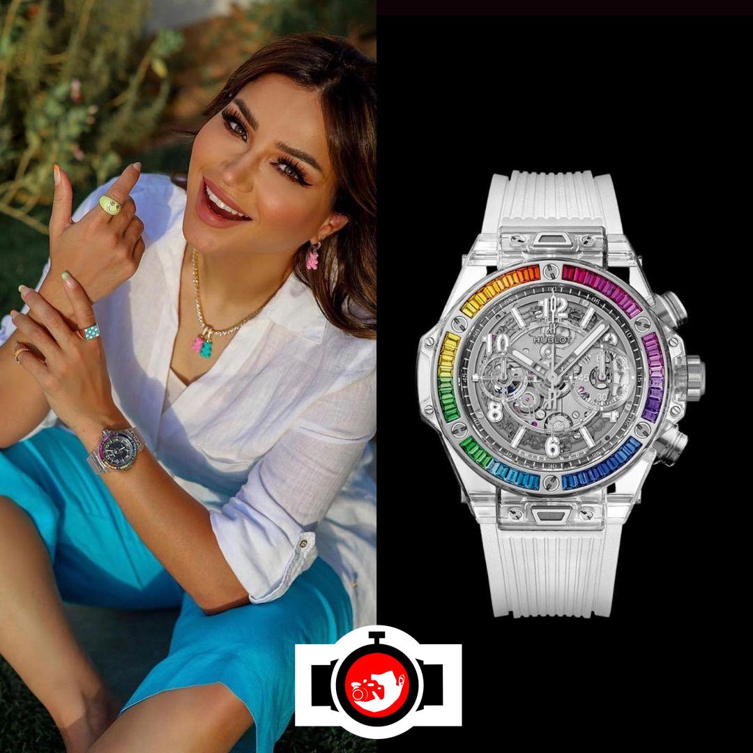 influencer Noha Nabil spotted wearing a Hublot 