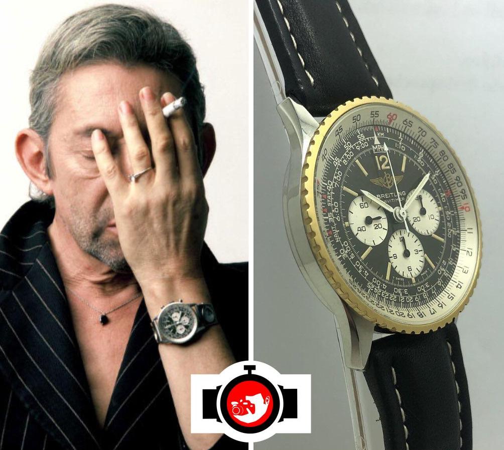 singer Serge Gainsbourg spotted wearing a Breitling 81600