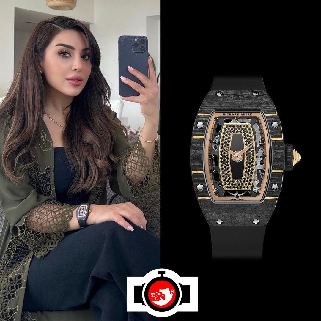 influencer Alia'a Mohammed Aleam7md spotted wearing a Richard Mille RM007-01
