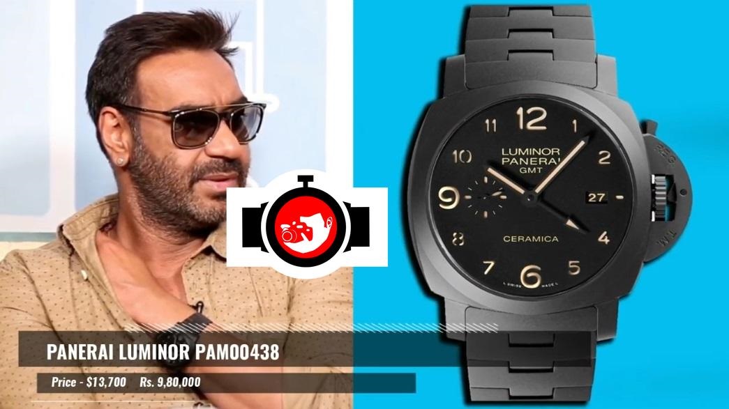 actor Ajay Devgn spotted wearing a Panerai PAM00438