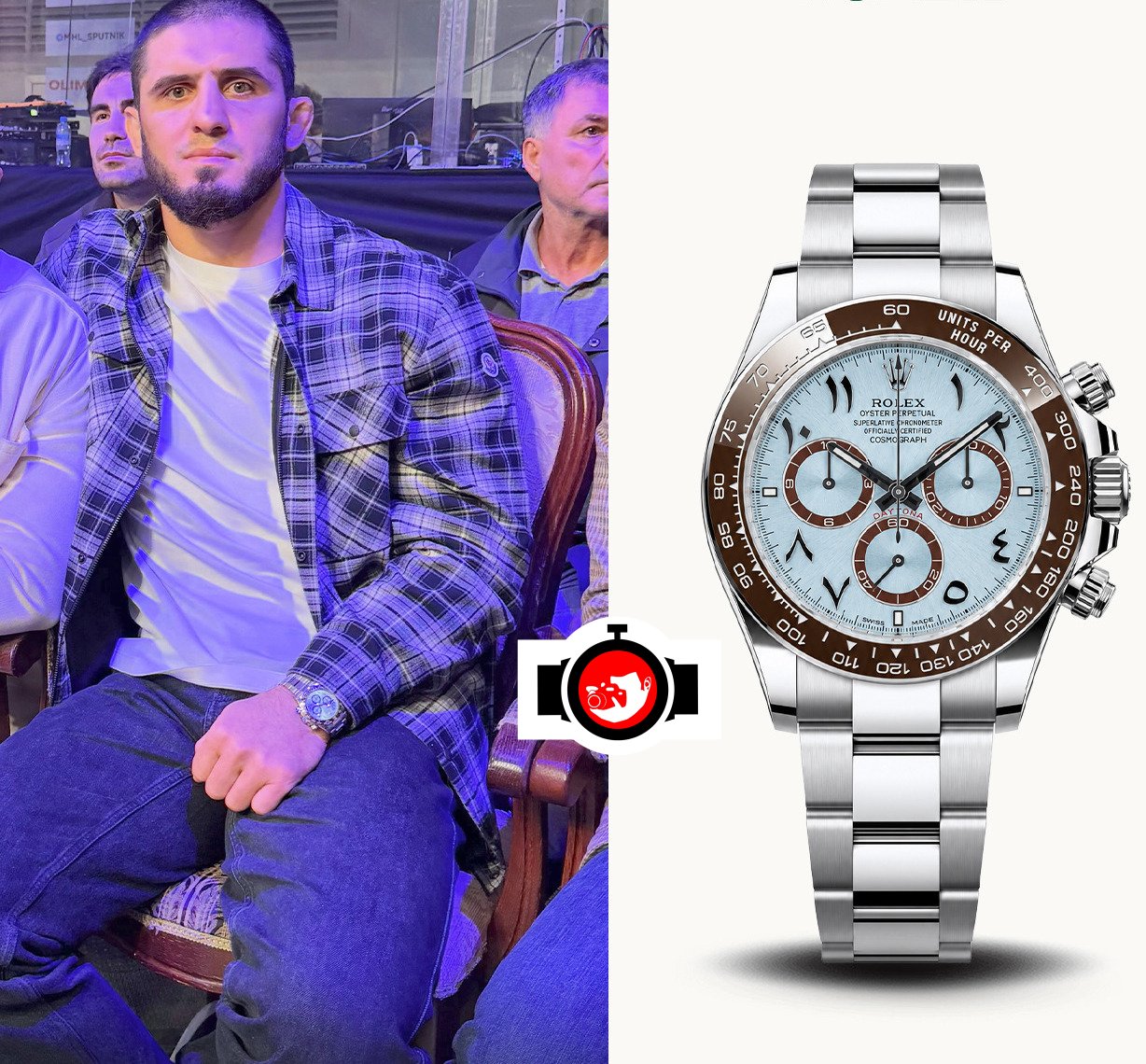 Islam Makhachev Spotted Wearing Rolex Cosmograph Daytona Ref. 126506-0003