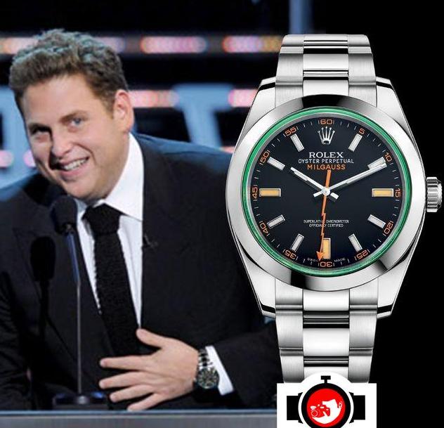 actor Jonah Hill spotted wearing a Rolex 