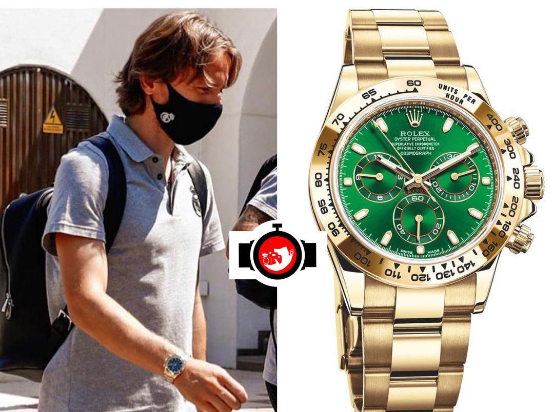 footballer Luka Modric spotted wearing a Rolex 116508
