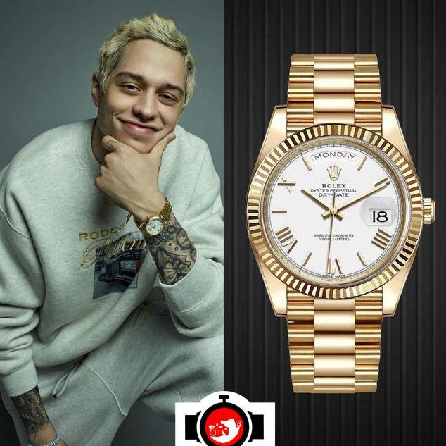 comedian Pete Davidson spotted wearing a Rolex 