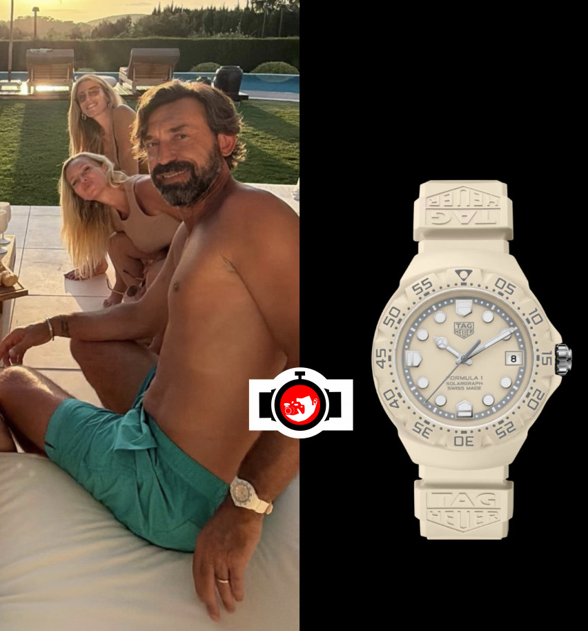 footballer Andrea Pirlo spotted wearing a TAG Heuer WBJ1311.BA0666