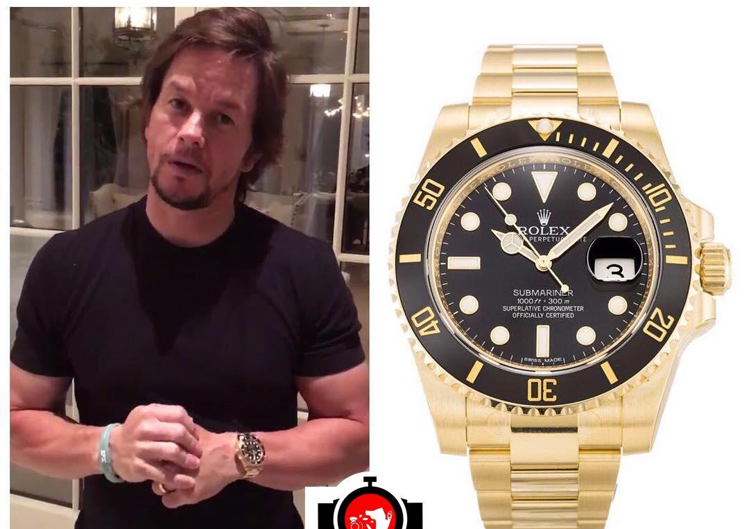 actor Mark Wahlberg spotted wearing a Rolex 116618