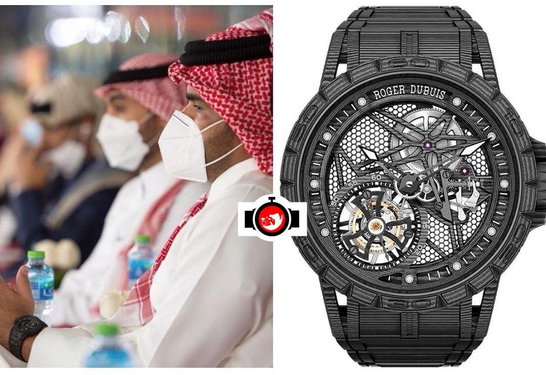Inside Joaan Bin Hamad Al Thani's Impressive Watch Collection: The Carbon Roger Dubuis Excalibur Spider Carbon Flying Tourbillon.